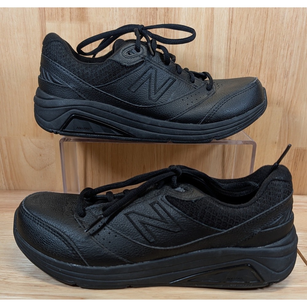New Balance 928v3 Womens 7.5 Walking Shoes Black Leather WW928BK3 Rollbar